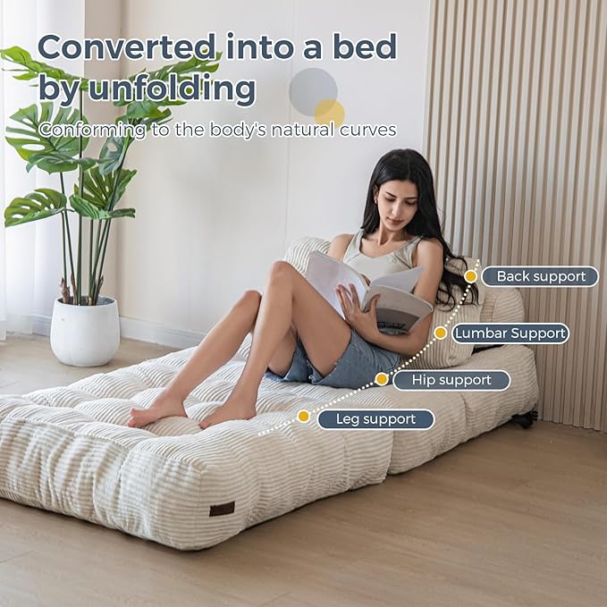 Folding 2 in 1 Sofa Bed Lounger